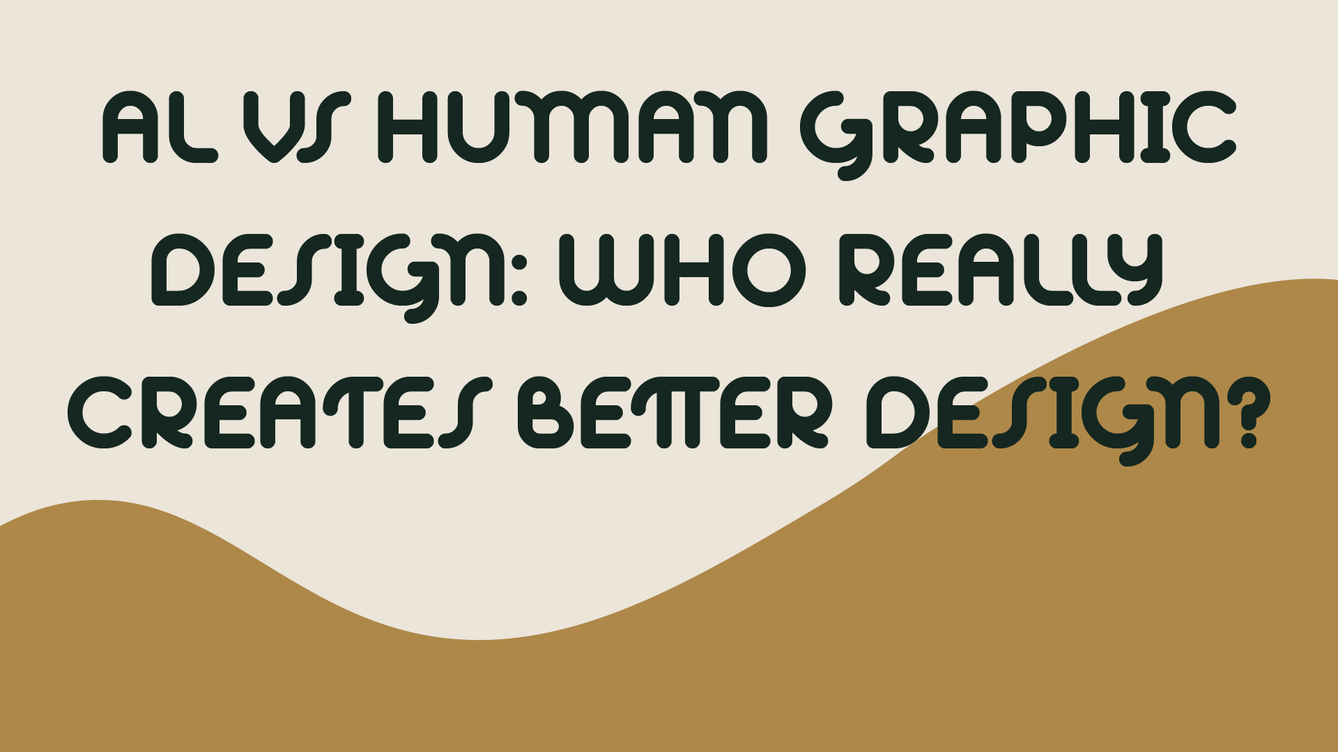 Al vs Human Graphic Design: Who Really Creates Better Design?